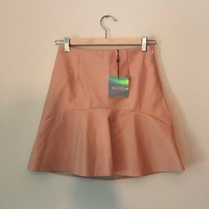 NWT Missguided Blush Pink Faux Leather Skirt